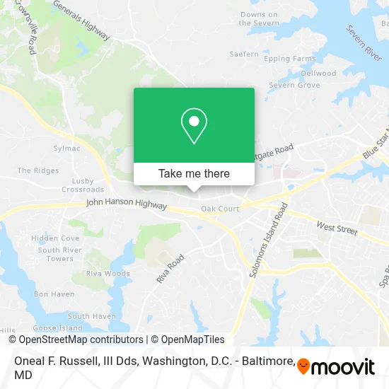 Oneal F. Russell, III Dds map