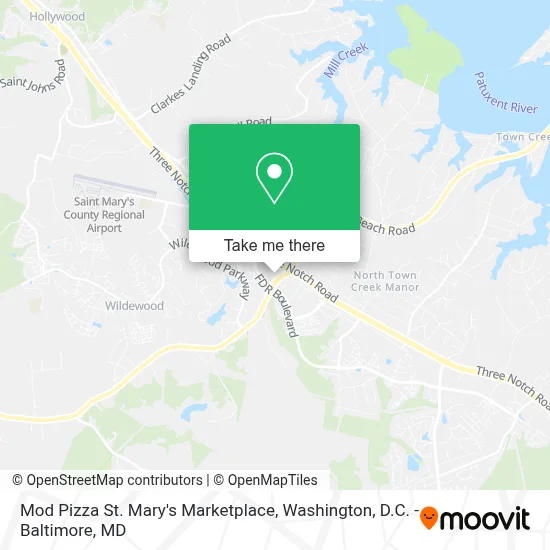 Mod Pizza St. Mary's Marketplace map