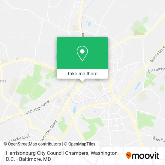 Harrisonburg City Council Chambers map