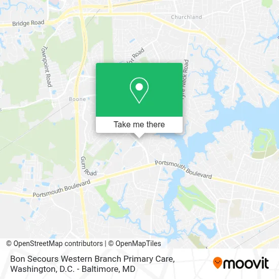 Bon Secours Western Branch Primary Care map