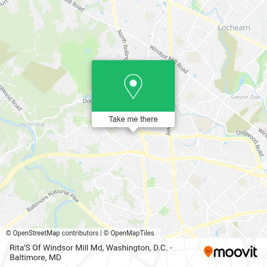 Rita’S Of Windsor Mill Md map