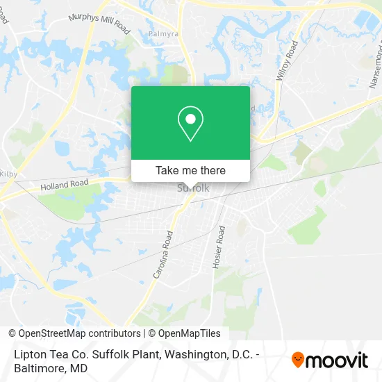 Lipton Tea Co. Suffolk Plant map