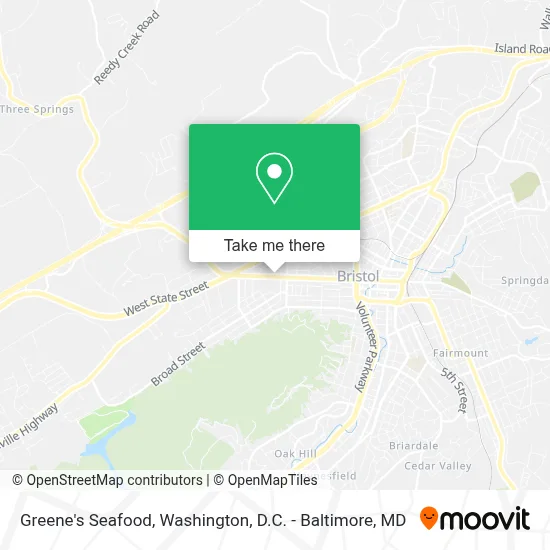 Greene's Seafood map
