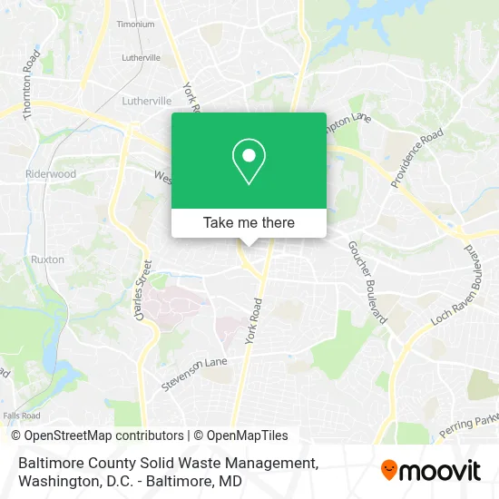 Baltimore County Solid Waste Management map