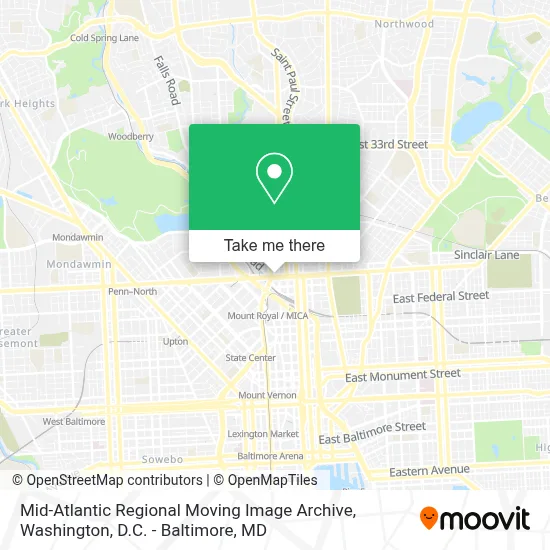 Mid-Atlantic Regional Moving Image Archive map