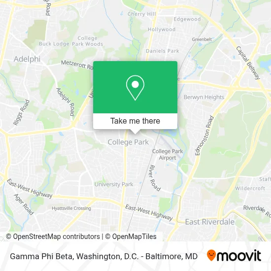 Gamma Phi Beta map