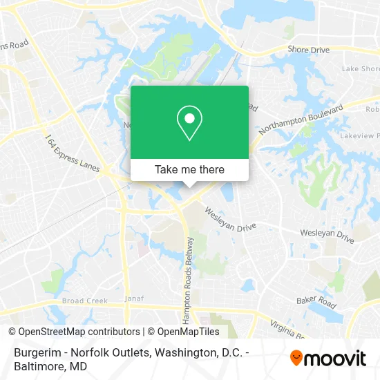 Burgerim - Norfolk Outlets map