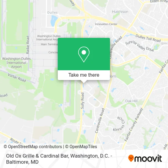 Old Ox Grille & Cardinal Bar map