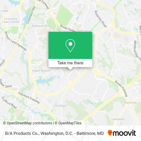 B/A Products Co. map
