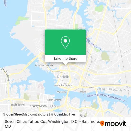 Seven Cities Tattoo Co. map