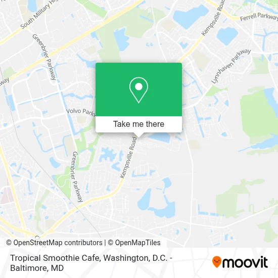 Tropical Smoothie Cafe map