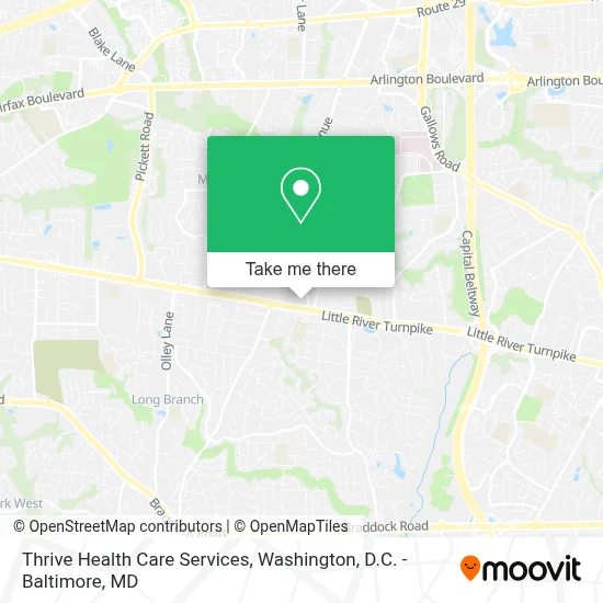 Thrive Health Care Services map