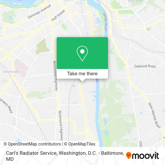 Carl's Radiator Service map