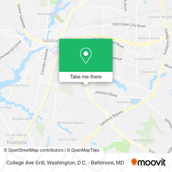 College Ave Grill map