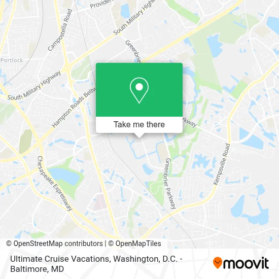 Ultimate Cruise Vacations map