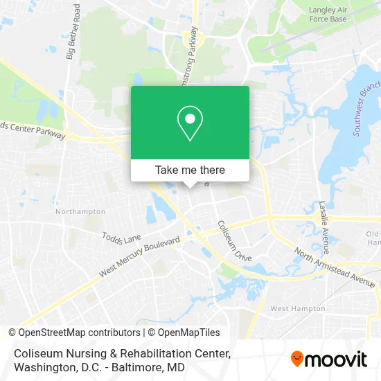 Coliseum Nursing & Rehabilitation Center map