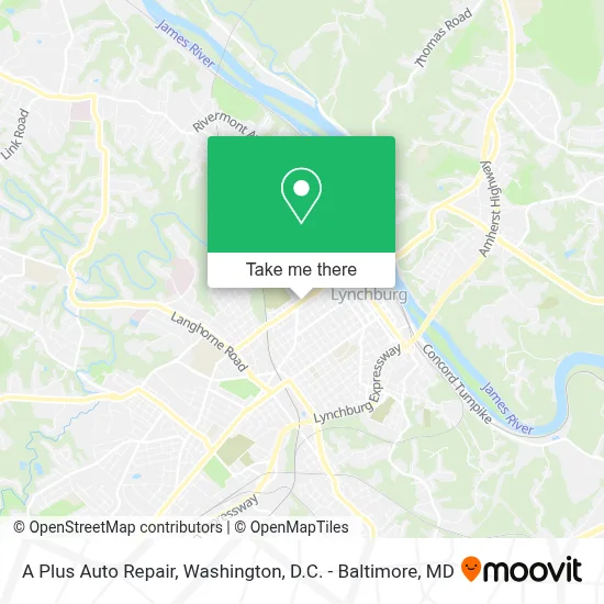 A Plus Auto Repair map