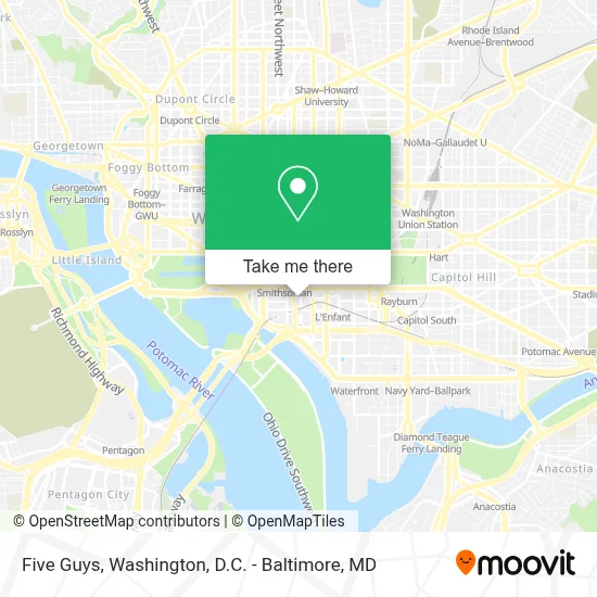 Five Guys map