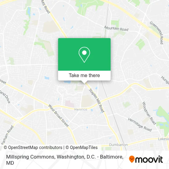 Millspring Commons map