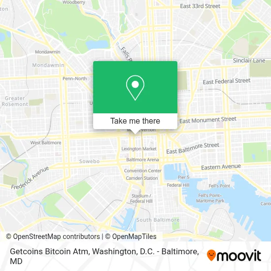Getcoins Bitcoin Atm map