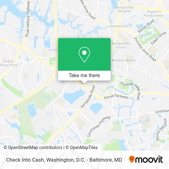 Check Into Cash map