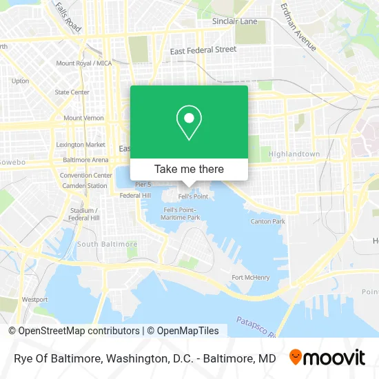 Rye Of Baltimore map