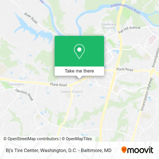 Bj's Tire Center map