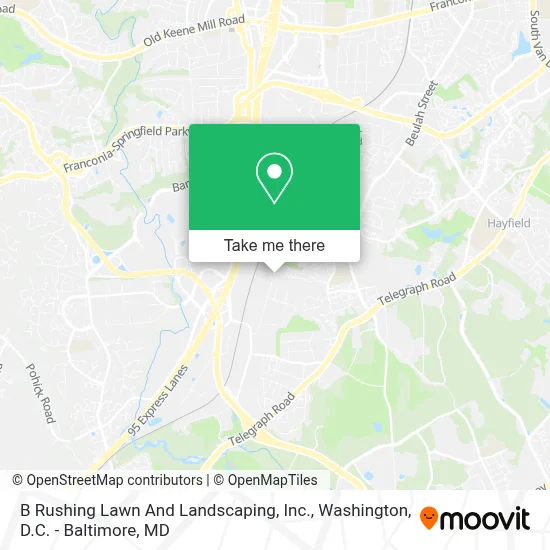 B Rushing Lawn And Landscaping, Inc. map