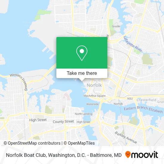 Norfolk Boat Club map