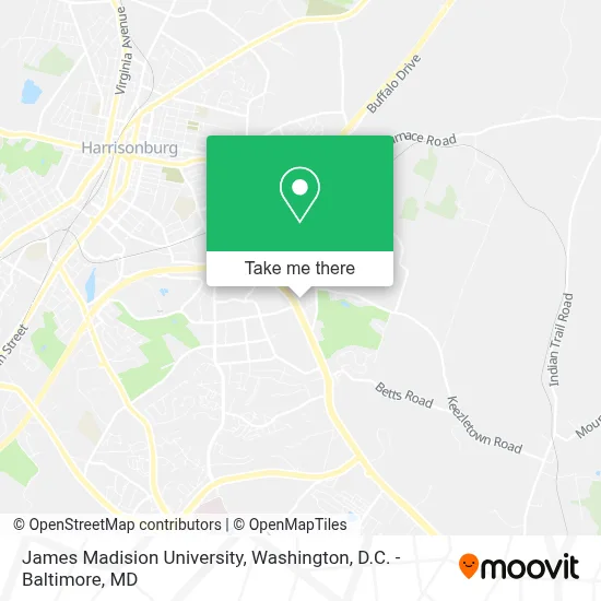 James Madision University map