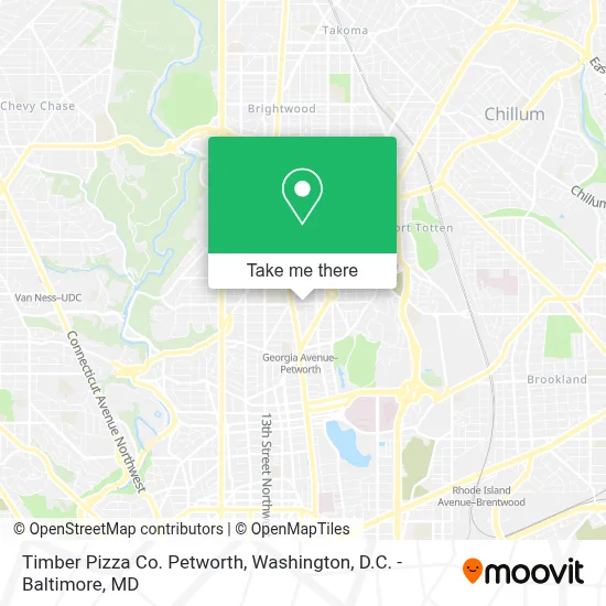Timber Pizza Co. Petworth map