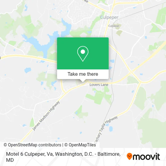 Motel 6 Culpeper, Va map