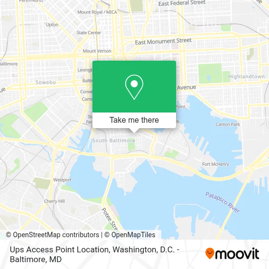 Ups Access Point Location map