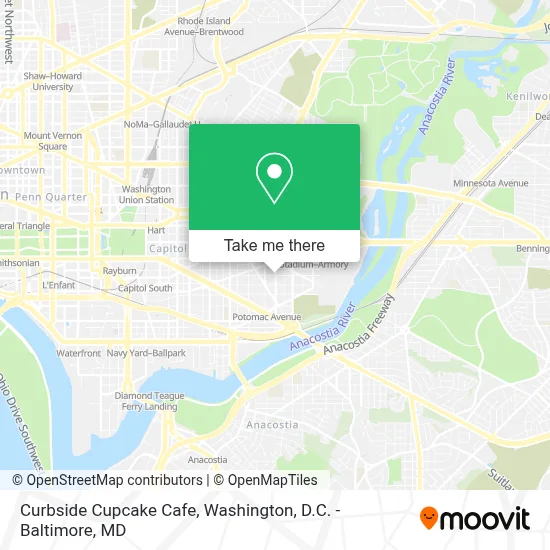 Curbside Cupcake Cafe map
