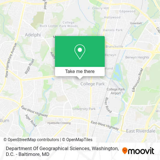 Department Of Geographical Sciences map