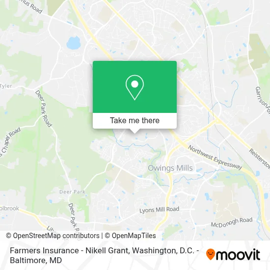 Farmers Insurance - Nikell Grant map