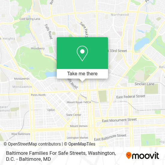 Baltimore Families For Safe Streets map