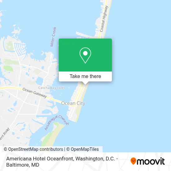 Americana Hotel Oceanfront map