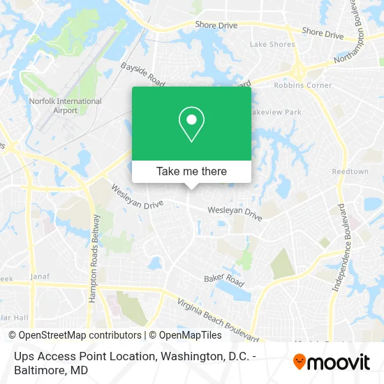 Ups Access Point Location map