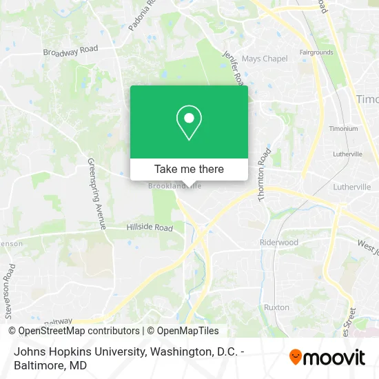 Johns Hopkins University map