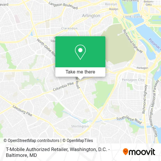 T-Mobile Authorized Retailer map