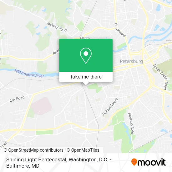Shining Light Pentecostal map