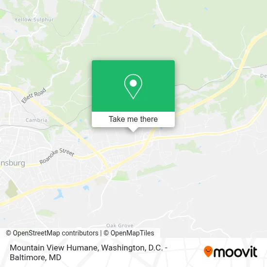 Mountain View Humane map