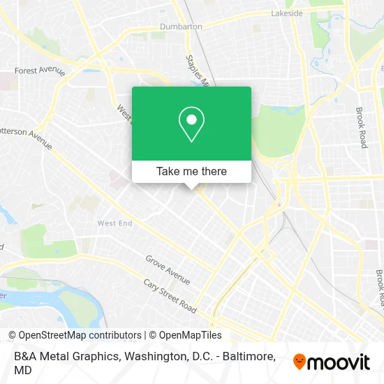 B&A Metal Graphics map