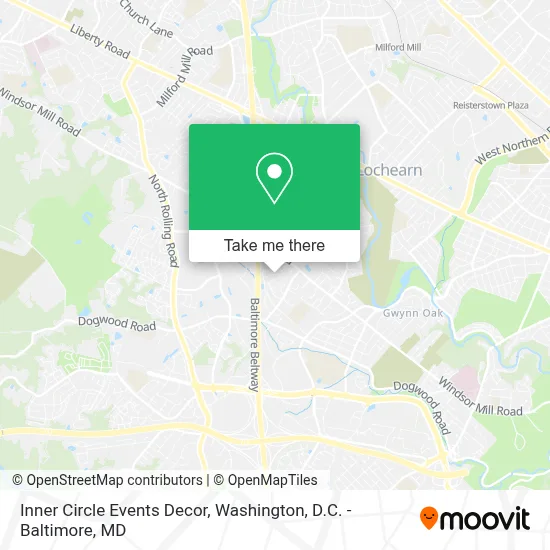 Inner Circle Events Decor map