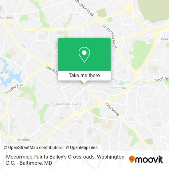 Mccormick Paints Bailey's Crossroads map
