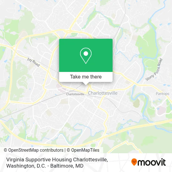 Virginia Supportive Housing Charlottesville map