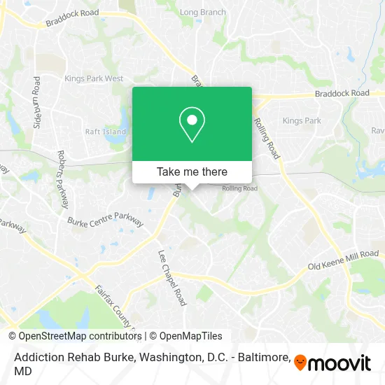 Addiction Rehab Burke map