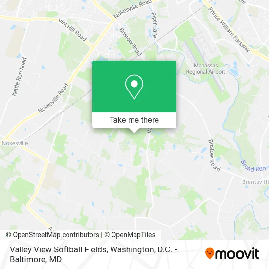 Valley View Softball Fields map