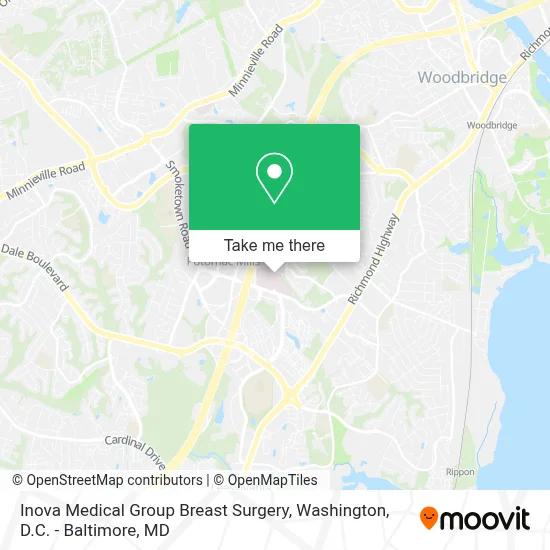 Inova Medical Group Breast Surgery map